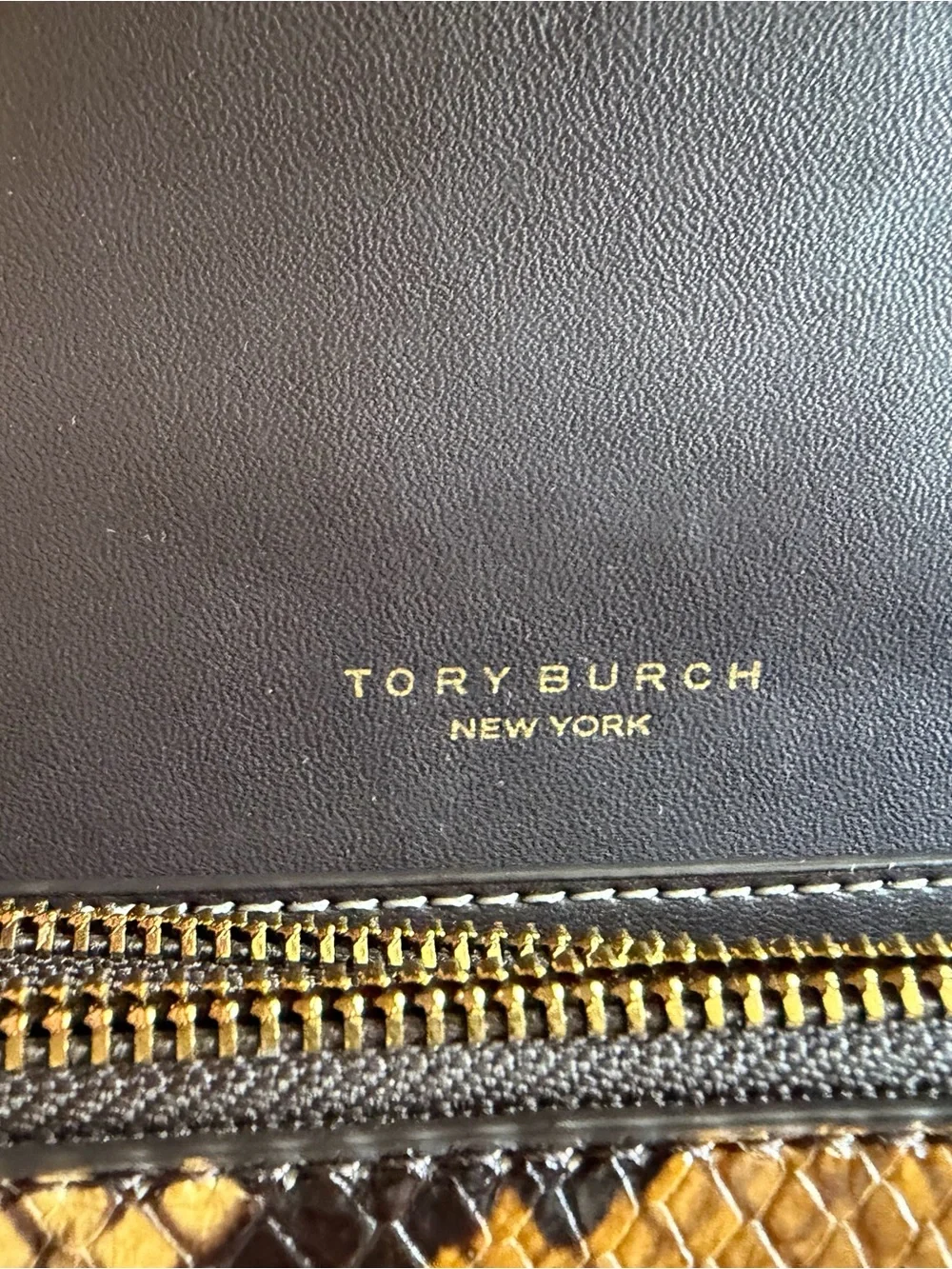 Tory Burch Snake-Print Crossbody in Brown and Black - Picture 6 of 10